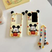 ราคา เคสโทรศัพท์แบบพับได้สําหรับ Oppo Find N2 N3 Flip สร้อยข้อมือมิกกี้น่ารักพร้อมหูเคสโทรศัพท์ tpu แบบแข็ง (41122391051)