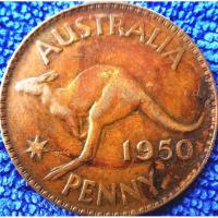 ราคา เหรียญ​ออสเตรเลีย​ Australia, 1 Penny, (ยุค​ George VI), #​3812, ใช้แล้ว (15295943370)