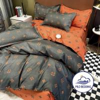 ราคา Cotton Poly PILO BEDDING BEDDING ชุดรวมปลอกผ้านวม ผ้าปูที่นอน และปลอกหมอน 2 ใบ - PL Lv สีส้ม (28840035286)