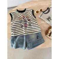 ราคา ( 90-130) เสื้อกล้าม เสื้อกล้ามลายขวางลายหุ่นยนต์ตลกสําหรับเด็กผู้ชาย 682087 (42714537470)