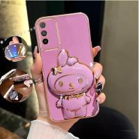 ราคา กระจกแต่งหน้า ตั้งได้ เคสโทรศัพท์ สำหรับรุ่น OPPO RENO 12 RENO 12PRO A3PRO A5 ลายการ์ตูน เมโลดี้ หรูหรา แบบนิ่ม (42607135868)