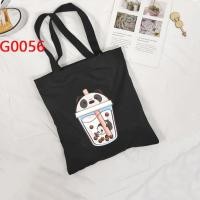 ราคา We Bare Bears Boba Tea Tote Bag ดีไซน์การ์ตูนสไตล์ฮาราจูกุ กะทัดรัดสำหรับสะพายoulder (48201549897)