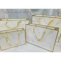 ราคา bagถุงกระดาษหูหิ้ว สีขาวขอบทองลายหินอ่อน เรียบหรู ใส่ของ ใส่ของเเฟชั่น พร้อมส่ง (29985394738)