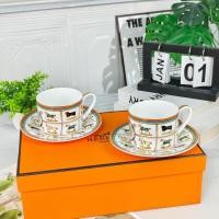 ราคา Herme*s Ten Steady Horse Series ชุดจานชาม Bone Porcelain ถ้วยกาแฟและจานรองชุดถ้วยน้ำชายามบ่าย (40855243574)