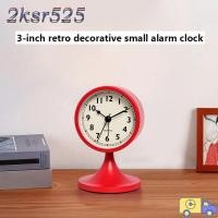 ราคา 2KSR525 นาฬิกาตั้งโต๊ะเงียบ, รอบไม่มีแบตเตอรี่นาฬิกาปลุก, โลหะนักเรียนข้างเตียง Nightlight Clock ตกแต่งห้อง (42674286678)