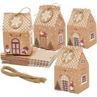 ราคา AEEDOLLA 24 ชิ้นกล่องของขวัญคริสต์มาส, คริสต์มาสขนมบ้านสไตล์ Goodies รักษากระเป๋าสําหรับของขวัญคริสต์มาส (49351918099)