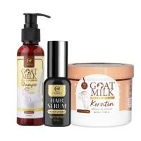 ราคา LL:SuwTaw: ผลิตภัณฑ์ดูแลเส้นผมนมแพะ CARISTA GOAT MILK เคราตินนมแพะ KERATIN & แชมพูนมแพะ (41576080957)