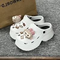 ราคา พร้อมส่ง รองเท้าหัวโตแฟชั่น ลิง Duffy ตุ๊กตาดิสนีย์ ตัวติดแบบนูน สีน้ำตาลแบบคิ้วท์ม๊ากก แถมเซทตัวติด (29390309113)