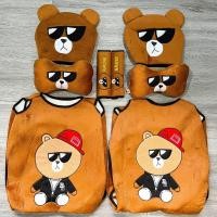 ราคา ชุดหุ้มเบาะ ❤️️ ชุดหุ้มเบาะรถยนต์ลายหมีบราวน์ ❤️️ ผ้ากำมะหยี่ปักลาย ใส่แล้วเท่แน่นอน (29054832241)