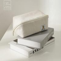 ราคา กระเป๋าถือ ผ้าแคนวาส ทรงสี่เหลี่ยมผืนผ้า มีซิป แบบพกพา สําหรับใส่เครื่องสําอาง เหมาะกับการเดินทาง (22779964726)