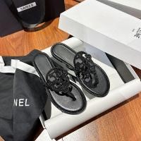 ราคา TORY BURCH ฤดูร้อนสไตล์ใหม่เพชร Flip Flops สําหรับผู้หญิงขนาดใหญ่รองเท้าผู้หญิงชายหาดผู้หญิง Flat-Soled แฟชั่น Flip (54750522226)