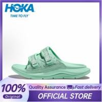 ราคา HOKA ONE ONE ORA Luxe รองเท้าแตะสีเขียว Unisex Fluple ระบายอากาศ1134150-MGTR (27486214752)