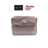 ราคา Bata บาจา ยี่ห้อ Prive กระเป๋าสะพายไหล่ กระเป๋าสะพายผ้าไน่ล่อน Shoulder Bag น้ำหนักเบา รุ่น Linda สีเทา 9072016 (17063460365)