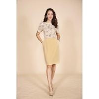 ราคา เดรสทำงาน ชุดทำงาน ชุดสุภาพ มี 2 สี เหลืองและเขียว (10506801102)