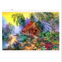 ราคา ครอสติชคริสตัลเม็ดกลมติดเต็มลาย บ้านสวน (3218289822)