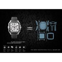 ราคา ฟิล์มกันรอยนาฬิกา Watch Protection Film สำหรับ แบรนด์ Cartier Santos Chronograph Watch 43.3x12.4mm Ref.WSSA0017 (25277527727)