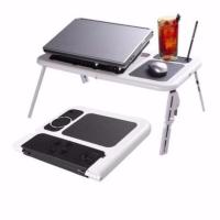 ราคา โต๊ะโน๊ตบุ๊คแบบพกพา พับเก็บใส่กระเป๋าได้ มาพร้อมพัดลมระบายความร้อนในตัว+สายUSB (1ชิ้น ต่อ1ออเดอร์เท่านั้น) (554912152)