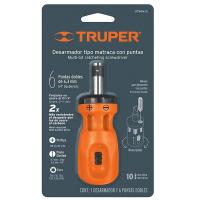 ราคา TRUPER ไขควงด้ามฟรี mini พร้อม ดอกไขควง 12 หัว (DTROM-12) รหัส 18193 (18970568596)