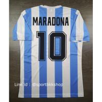 ราคา [Retro] -เสื้อฟุตบอล ย้อนยุค Argentina Home อาเจนติน่า เหย้า ชุดแชมป์บอลโลก ปี 1986 พร้อมเบอร์ชื่อ 10 MARADONA (15611161044)