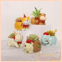 ราคา FREEWOODIE กระถางดอกไม้การ์ตูน, Bunny Reindeer Desktop Succulent Planter, น่ารักเรซิ่นรูปสัตว์ของขวัญสัตว์กระถางดอกไม้บ้าน (49500185764)