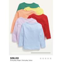 ราคา เสื้อยืดแขนยาว Oldnavy girls surplus (40108821063)