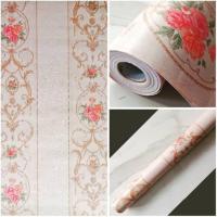 ราคา มาวาร์ ขายส่งวอลเปเปอร์สติ๊กเกอร์ติดผนัง | ผ้าบาติกลายทางดอกกุหลาบ (44471201839)