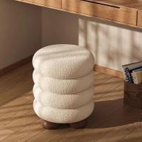 ราคา เก้าอี้แต่งหน้า เก้าอี้พักผ่อนขนแกะ เก้าอี้แต่งตัว เก้าอี้ทรงกลมมีล้อ เก้าอี้พักผ่อนสไตล์ครีม (27641153769)