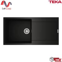 ราคา (Teka) อ่างล้างจานหินแกรนิตสังเคราะห์ สี Matt Black 60 cm. 1 หลุม 1 ที่พักรุ่น LOTUS 60 L-TG 1B 1D ฟรีก๊อกน้ำเย็น (27669019512)