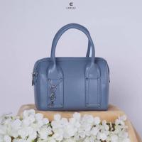 ราคา กระเป๋าทรงหมอน แบรนด์แท้ Cicelle หนังออยล์ สีฟ้า (5535117258)