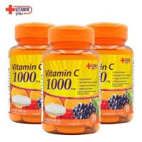 ราคา [แพ็ค 3 ขวด] วิตามินซี 1000 มก. วิตามิน+ Vitamin C Mg. Vitamin+ วิตามินซี1000 วิตามินพลัส Plus วิตซี (40669688805)