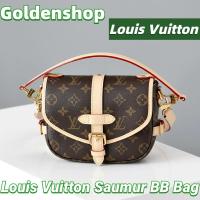 ราคา หลุยส์วิตตอง Louis Vuitton Saumur BB Bagกระเป๋าสะพาย LV จริง สินค้าขายร้อน (28576977199)