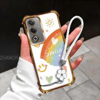 ราคา เหมาะสําหรับเคสโทรศัพท์ OPPO A3 PRO Rainbow Smile Anti Drop Hand Rope สี่มุมซิลิโคน TPU โปร่งใส Soft Case 022 (54450822845)