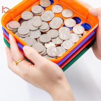 ราคา UK 1 ชุด 4 ถาดคัดแยกเหรียญรหัสสี, ถาดคัดแยกเหรียญสีและเคาน์เตอร์เหรียญสําหรับการเรียงลําดับเหรียญ TH (57651305140)