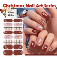ราคา [M&E] Christmas Series Full Cover Nail Stickers Snowflake Nail Decal Women Self Adhesive Nail Designer Nail Art Sticker Decorative [ใหม่] (45001391810)