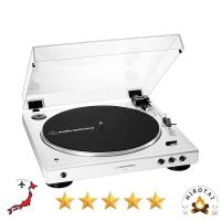 ราคา Audio-Technica AT-LP60XBT WW - Wireless Belt-Drive Turntable/Record Player with Bluetooth, Exclusive White Model! (43906063256)