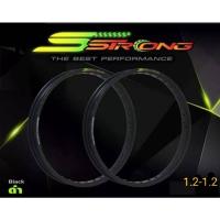 ราคา วงล้อ Sstrong เอส สตรอง สีดำ ล้อสนาม ทรงMT ล้อหน้า1.20 ล้อหลัง1.20ขอบ17( จำนวน 2 วง) (10642274164)