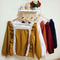 ราคา เสื้อคอสี่เหลี่ยมระบายลูกไม้ พร้อมส่ง (1896849873)