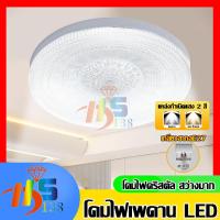 ราคา โคมไฟติดเพดานทรงกลม LED 2สี โคมไฟเพดาน คริสตัลไดมอนด์โคมไฟเพดาน แสงขาว แสงอุ่น ตกแต่งบ้าน ขั้วหลอด E27 (45150421083)