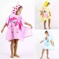 ราคา ผ้าคลุมว่ายน้ำโพนี่ ผ้าเช็ดตัวโพนี่ฮู้ดเขายูนิคอร์น My Little Pony hooded towel (1187661361)