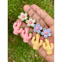 ราคา ต่างหูแคสตัส ต้นกระบองเพชร ต่างหูแฮนเมด พร้อมส่ง (29816814575)
