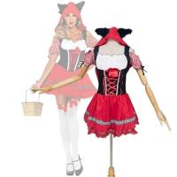 ราคา DJ8936 ชุดหนูน้อยหมวกแดง Little Red Riding Hood Cosplay ด่วนมีส่งGrabค่า (43150983521)