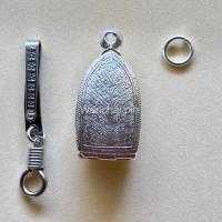 ราคา (แถมแหนบ)กรอบเงิน ตลับเงิน ตลับพระ ใส่พระรอดลำพูนแบบปิดหลัง (8183900265)