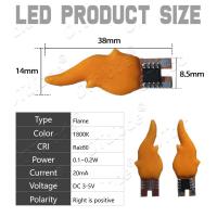 ราคา DC3-5V LED Cob แฟลชเทียน Edison เปลวไฟ LED Filament ไดโอดวันเกิดตกแต่งหลอดไฟอุปกรณ์เสริมเทียน DIY (28293479709)