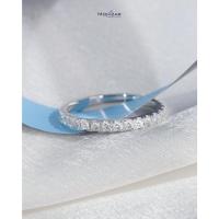 ราคา Monizar | แหวนรอบนิ้วตัวเรืองทองแท้ 9K (37.5%) ประดับเพชร Cubic Zirconia (เพชร CZ, เพชรสวิส) ดีไซน์เรียบหรู สลักชือฟรี (27139339507)