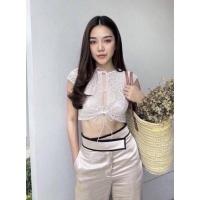 ราคา Set เสื้อผ้าลูกไม้ฉลุ + บราสายเดี่ยวเสริมฟองดันทรงเว่อ ตะขอทองสวยหรู ใสแล้วดูเซ็กซี่น่ารักมากๆ (14142486811)