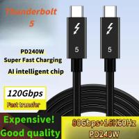 ราคา 0.5m 1m 2m 3m Thunderbolt 4/5 Coaxial สาย USB4 ประเภท C ถึง Type C 120Gbps 40Gbps PD 240W 100W Fast สายชาร์จเหมาะสําหรับกราฟิกการ์ดภายนอก iPhone iPad MacBook Air (40966091217)