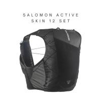 ราคา [พร้อมส่ง] SALOMON ACTIVE SKIN 12 SET LC2177400 BLACK / METAL เป้น้ำวิ่งเทรล (40057856434)