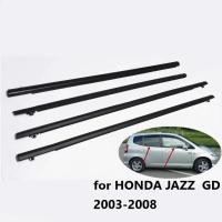 ราคา Set4เส้น คิ้วรีดน้ำประตู Honda JAZZ แจ๊ส ปี 2003-2007 คิ้วรีดน้ำ weather strip ยางรีดนำ้ขอบกระจก ยางรีดน้ำ ยางรีดน้ำนอก (26585411136)