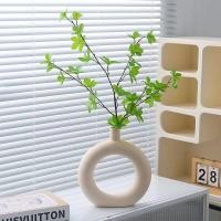 ราคา แจกันพลาสติก แจกันทรงกลม แจกันสีขาวหรูหรา ตกแต่งบ้านสวยงาม แจกันดอกไม้ แจกัน (28592732634)