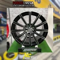 ราคา ล้อแม็กขอบ17 FORCE VESA หน้าสีเงินร่องดำ สำหรับเก๋ง (3046189471)